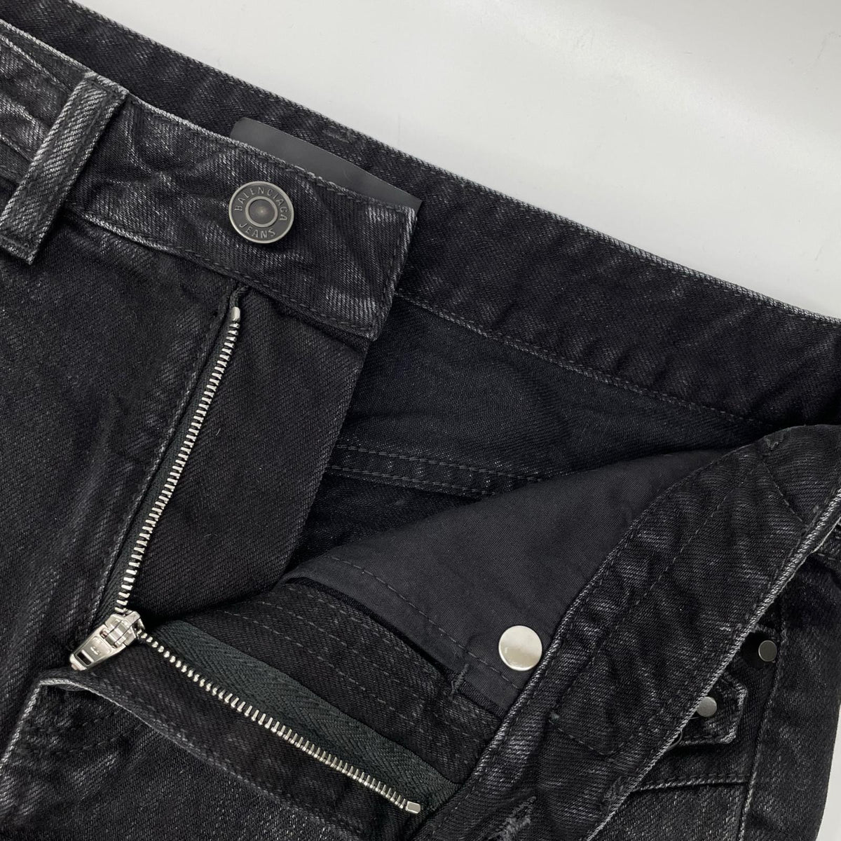 BALENCIAGA バレンシアガ 25年製 ブラック ウォッシュ加工 City Mini Denim Skirt/シティミニスカー スカート