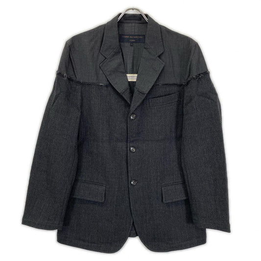 COMMEdesGARCONS HOMME コムデギャルソンオム 97AW HJ-040055・HP-04007M ブラック 素材切り替え 田中オム テーラードジャケット パンツ セットアップ スーツ セットアップ