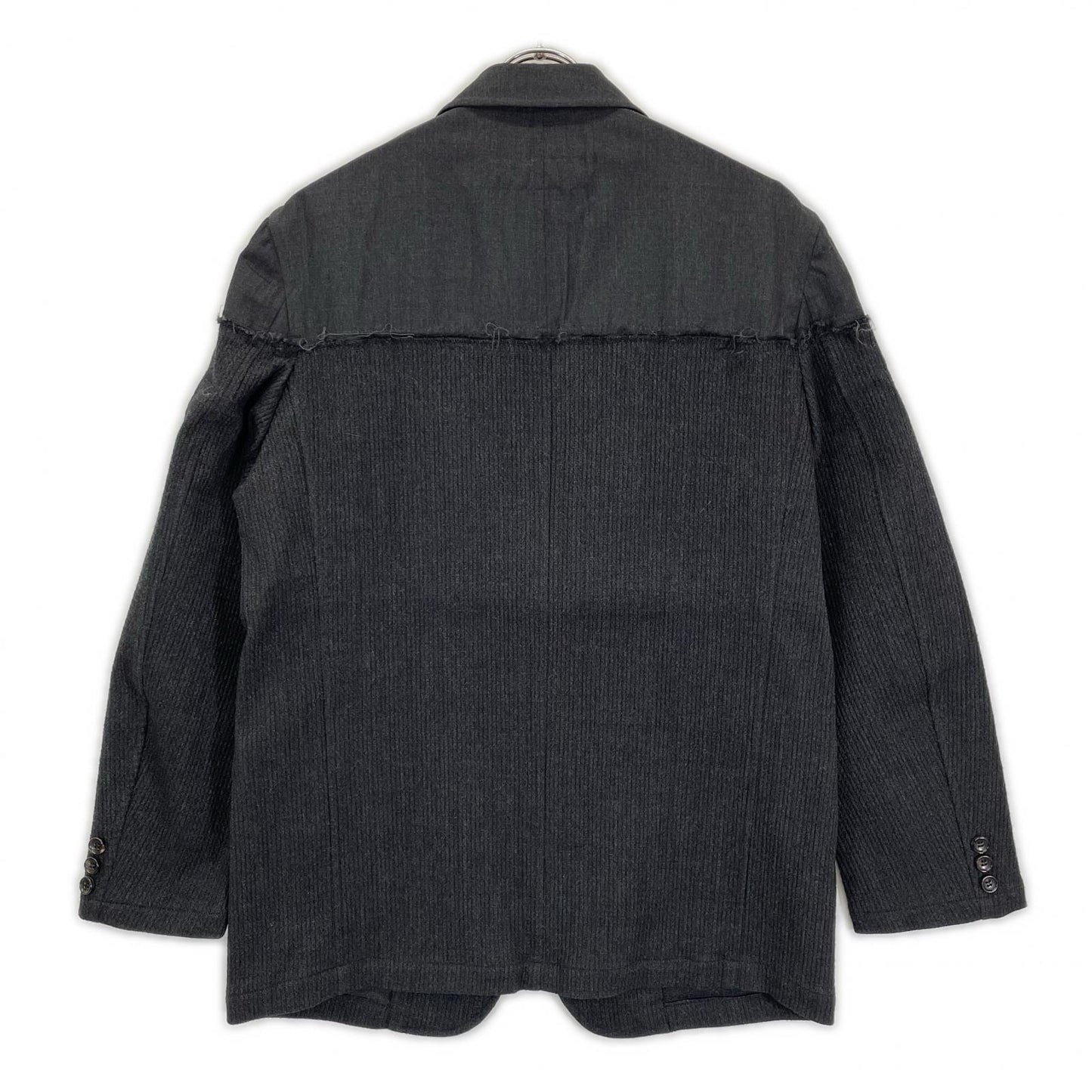 COMMEdesGARCONS HOMME コムデギャルソンオム 97AW HJ-040055・HP-04007M ブラック 素材切り替え 田中オム テーラードジャケット パンツ セットアップ スーツ セットアップ