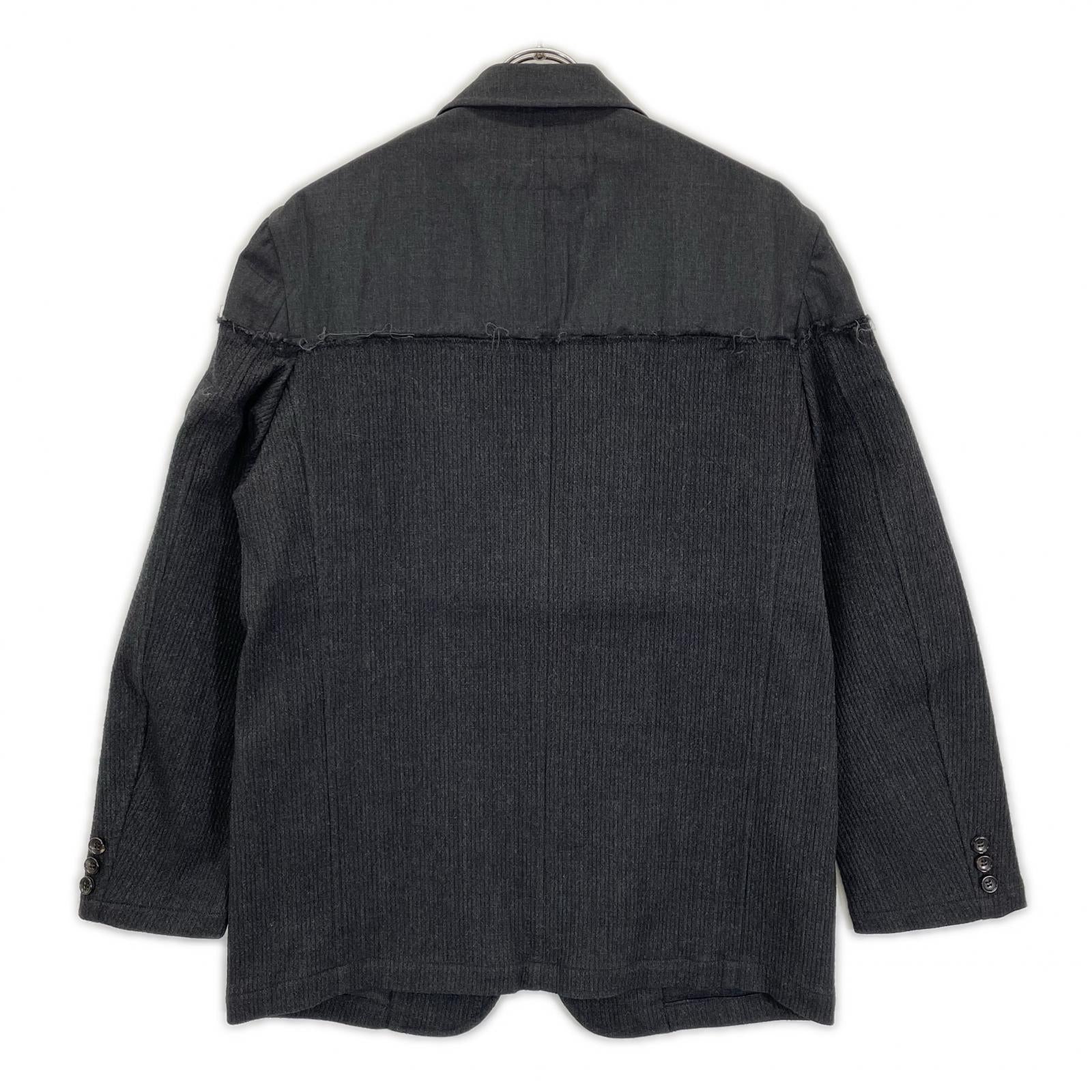 COMMEdesGARCONS HOMME コムデギャルソンオム 97AW HJ-040055・HP-04007M ブラック 素材切り替え 田中オム テーラードジャケット パンツ セットアップ スーツ セットアップ