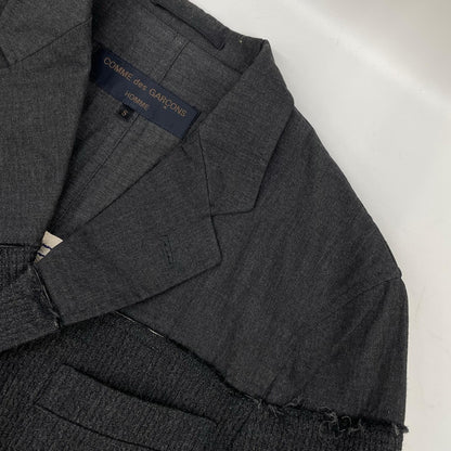 COMMEdesGARCONS HOMME コムデギャルソンオム 97AW HJ-040055・HP-04007M ブラック 素材切り替え 田中オム テーラードジャケット パンツ セットアップ スーツ セットアップ
