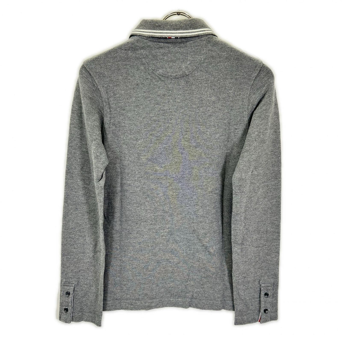 THOM BROWNE トムブラウン グレー トリコロール ロングスリーブ ポロシャツ トップス