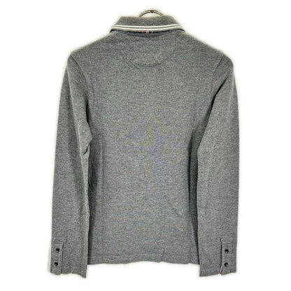 THOM BROWNE トムブラウン グレー トリコロール ロングスリーブ ポロシャツ トップス