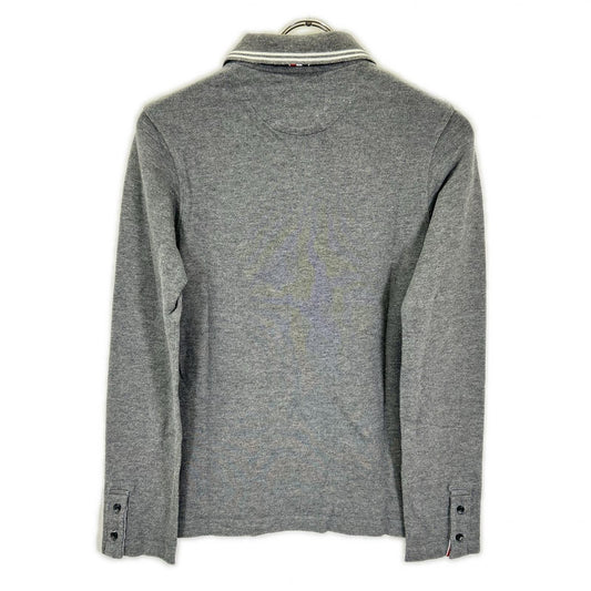 THOM BROWNE トムブラウン グレー トリコロール ロングスリーブ ポロシャツ トップス