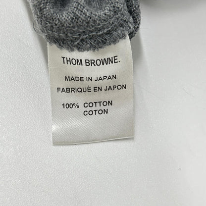 THOM BROWNE トムブラウン グレー トリコロール ロングスリーブ ポロシャツ トップス