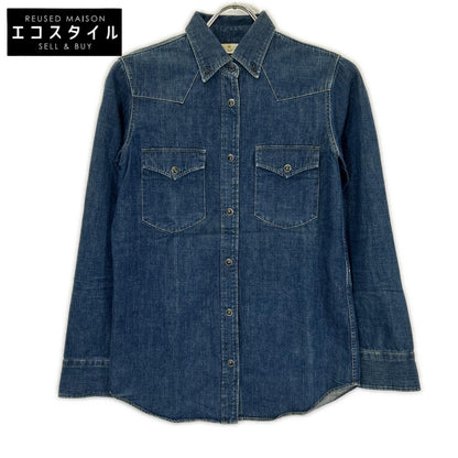 GOLDEN GOOSE ゴールデングース G23D021 インディゴ ボタンダウンカラー デニムシャツ トップス