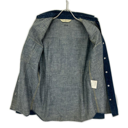 GOLDEN GOOSE ゴールデングース G23D021 インディゴ ボタンダウンカラー デニムシャツ トップス