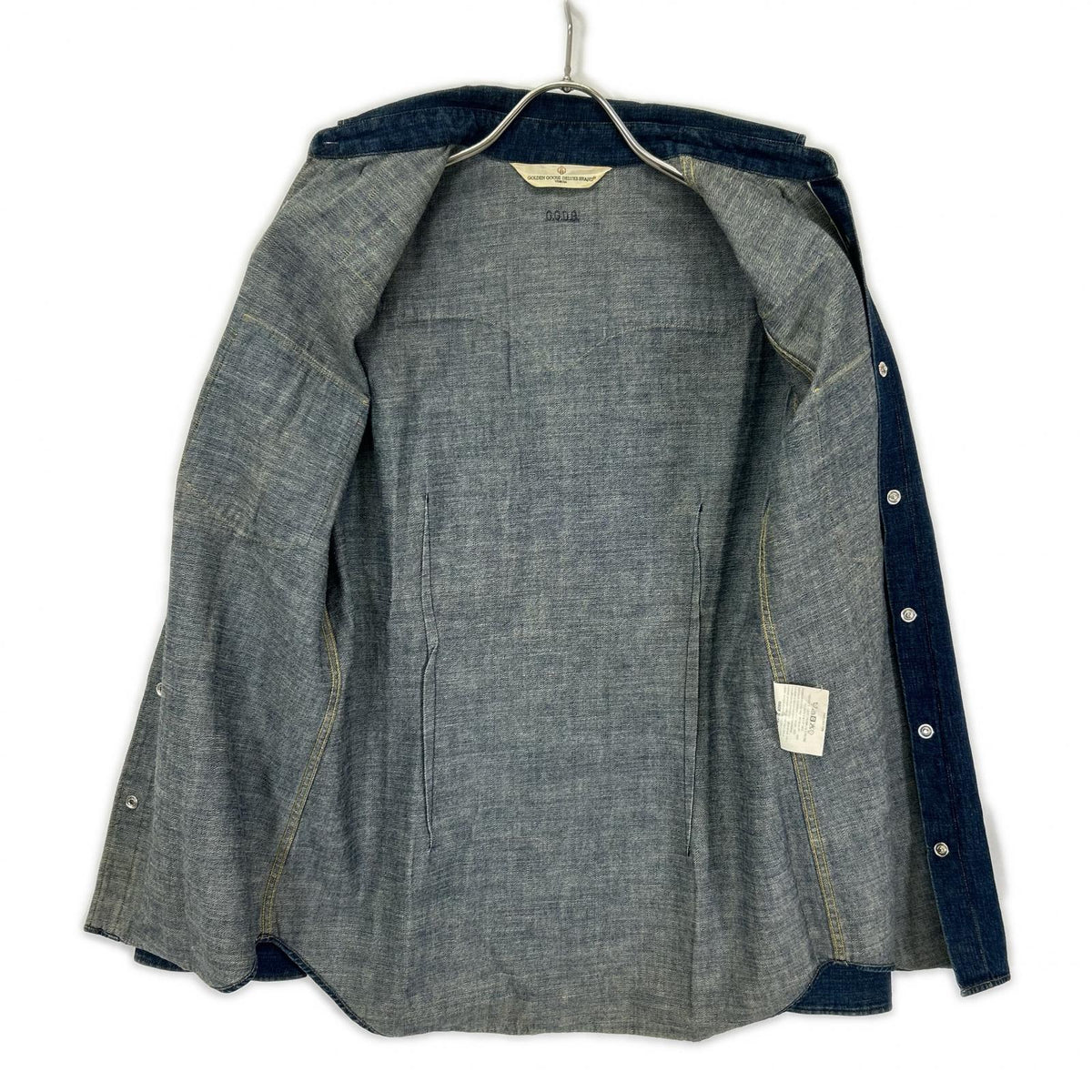 GOLDEN GOOSE ゴールデングース G23D021 インディゴ ボタンダウンカラー デニムシャツ トップス