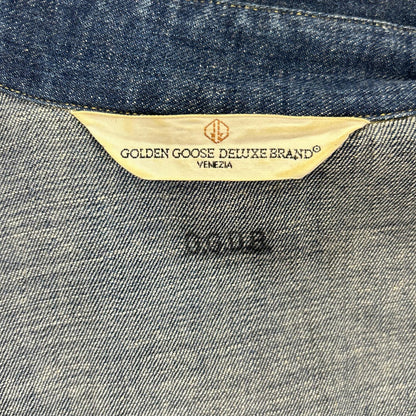 GOLDEN GOOSE ゴールデングース G23D021 インディゴ ボタンダウンカラー デニムシャツ トップス