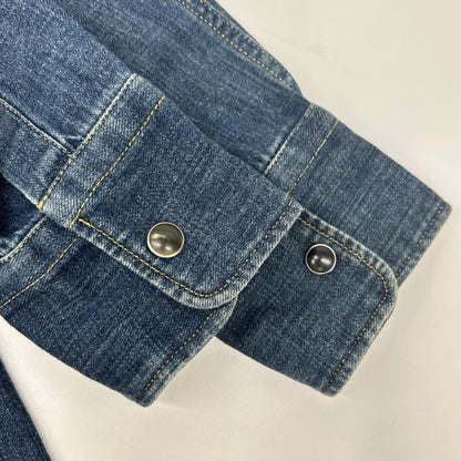 GOLDEN GOOSE ゴールデングース G23D021 インディゴ ボタンダウンカラー デニムシャツ トップス