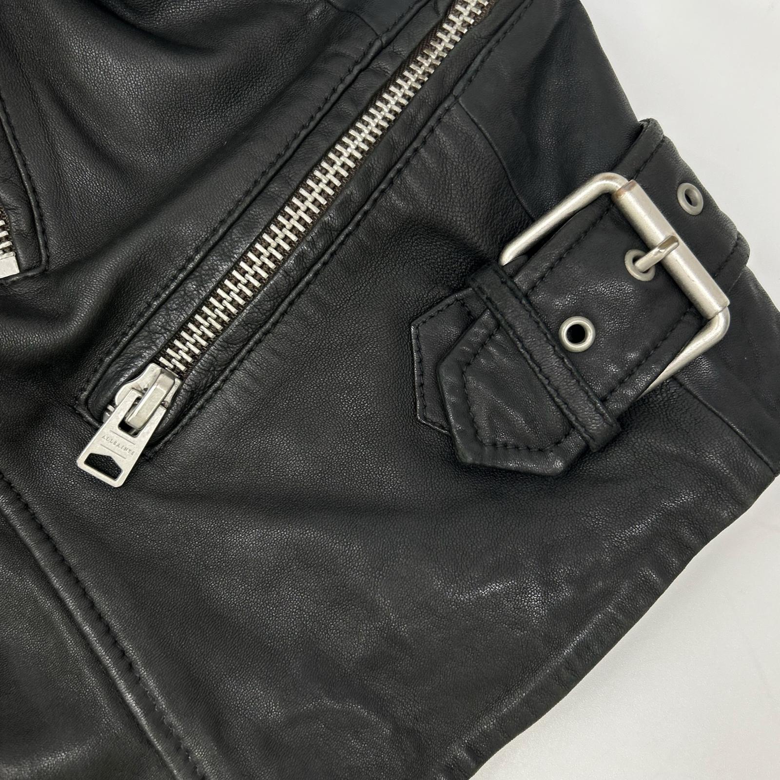 All Saints オールセインツ ブラック シープレザー ダブルライダース ジャケット ジャケット