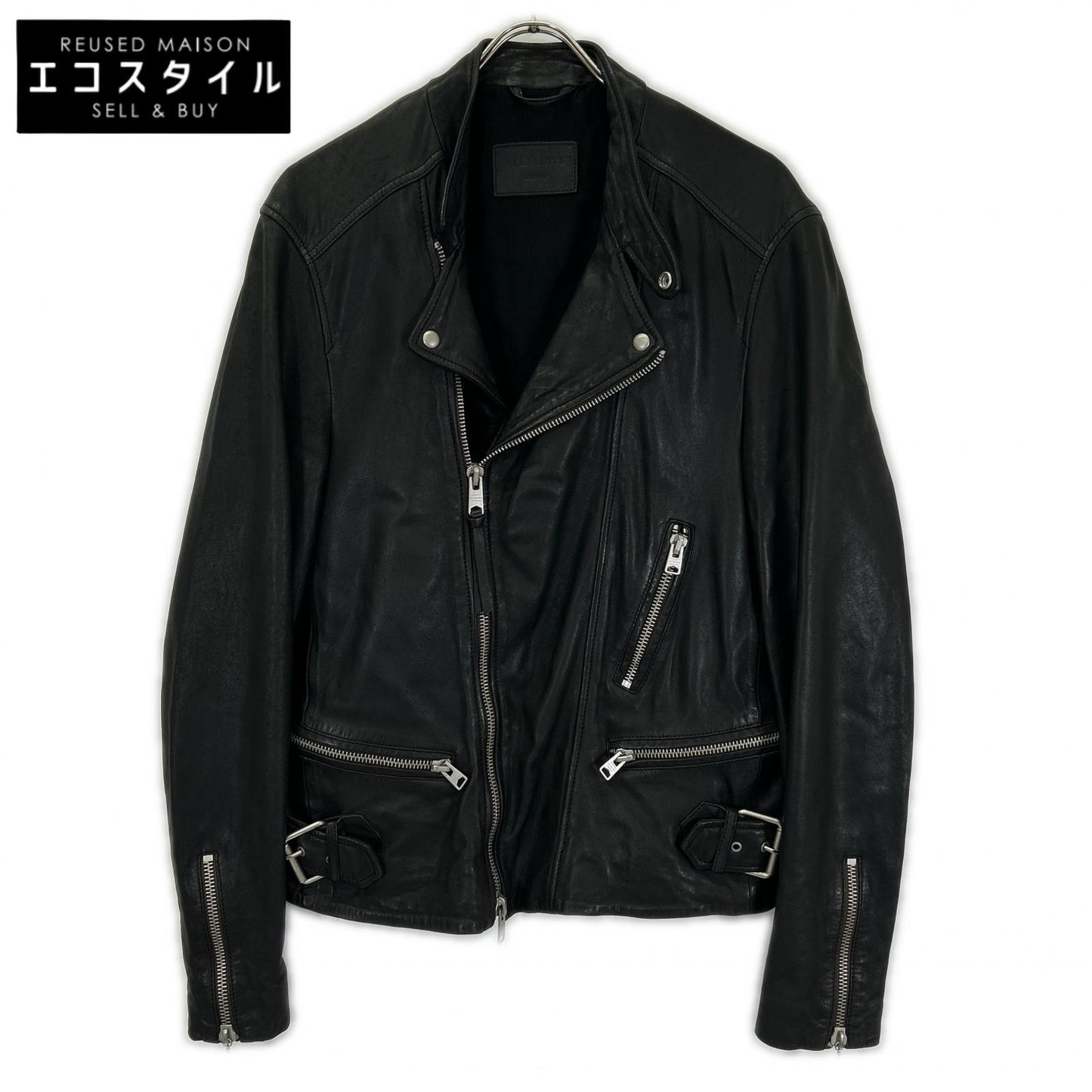 All Saints オールセインツ ブラック シープレザー ダブルライダース ジャケット ジャケット