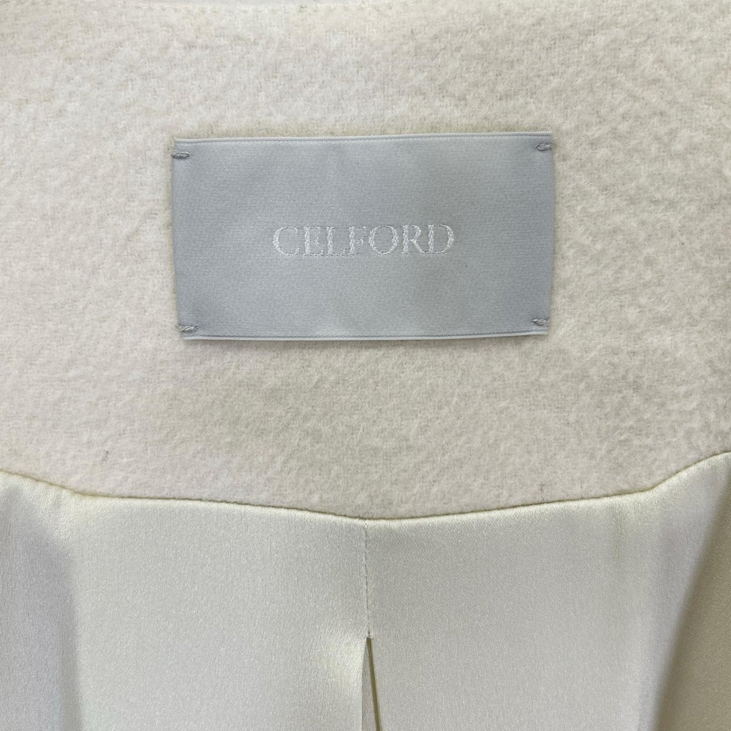 CELFORD セルフォード CWFC225001 ホワイト バックタックノーカラーコート コート