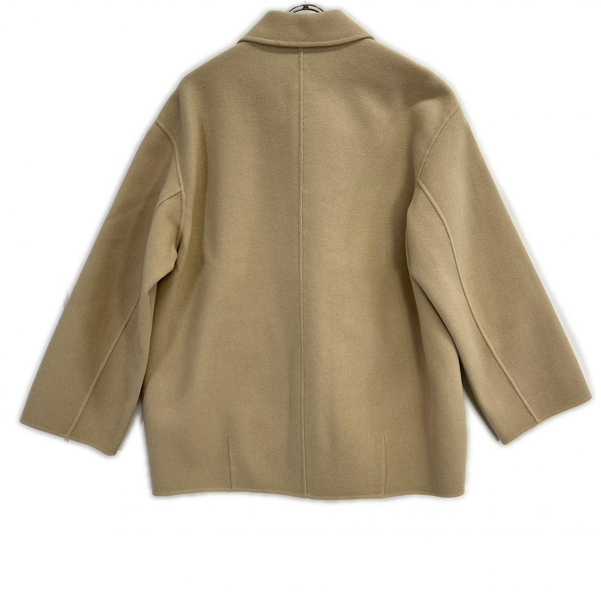 GALERIE VIE Galerie Vie beige wool-cashmere melton bal collar short coat coat