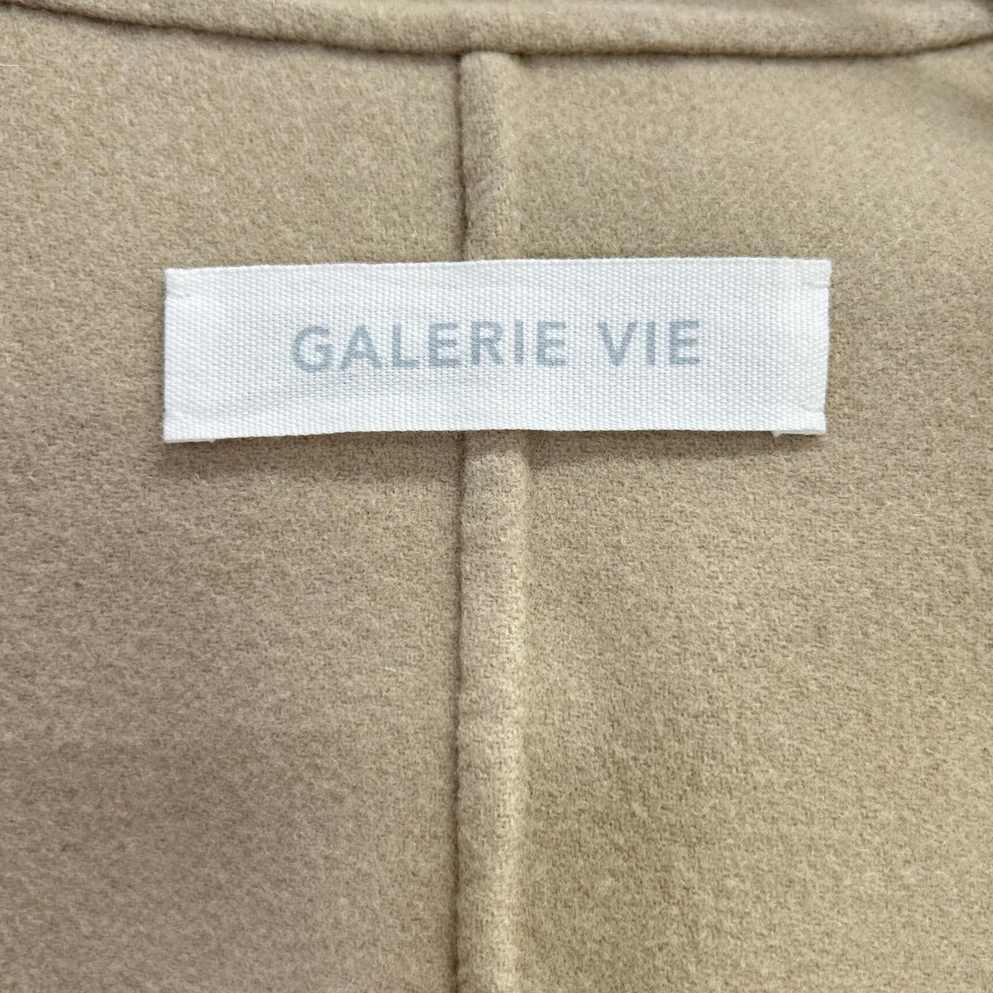GALERIE VIE ギャルリーヴィー ベージュ ウールカシミヤメルトン バルカラーショートコート コート