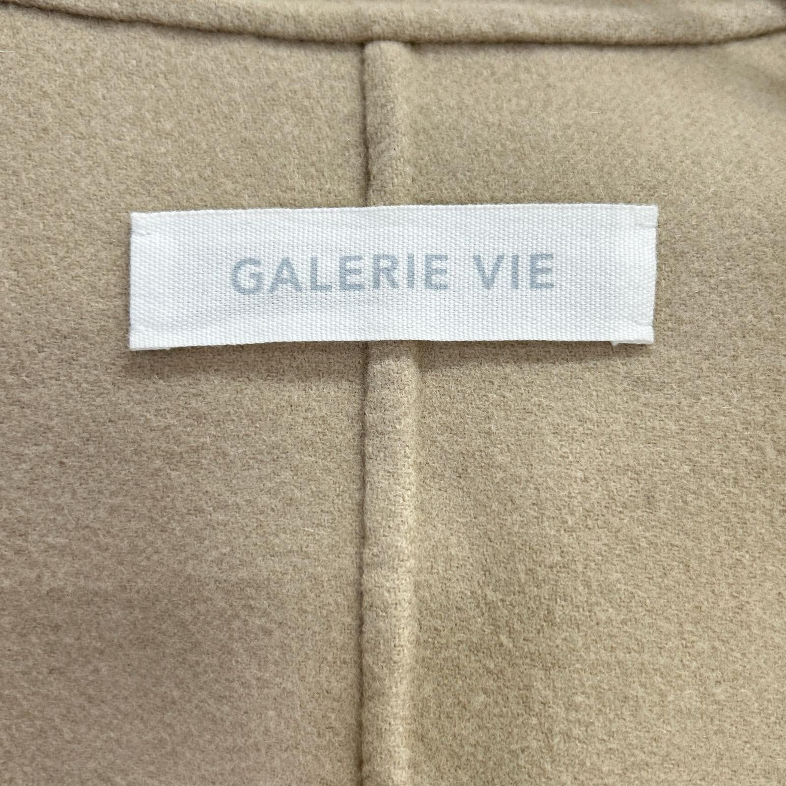 GALERIE VIE ギャルリーヴィー ベージュ ウールカシミヤメルトン バルカラーショートコート コート