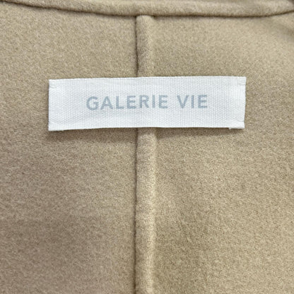 GALERIE VIE ギャルリーヴィー ベージュ ウールカシミヤメルトン バルカラーショートコート コート