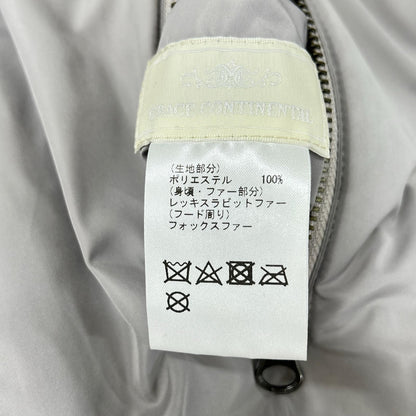 GRACE CONTINENTAL グレースコンチネンタル 1740 9087-0 グレー フーデッドラビットファーフルジップ リバーシブル ブルゾン ジャケット