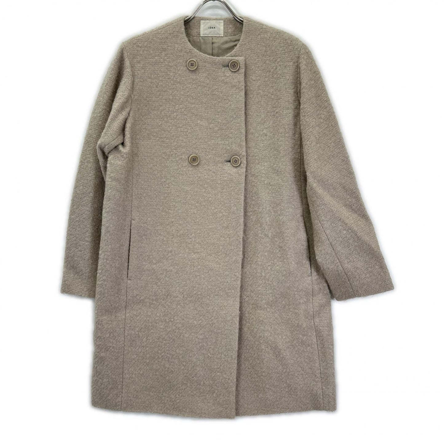 IENA イエナ 24AW ベージュ ウールモヘヤ カラーレス ループコート コート