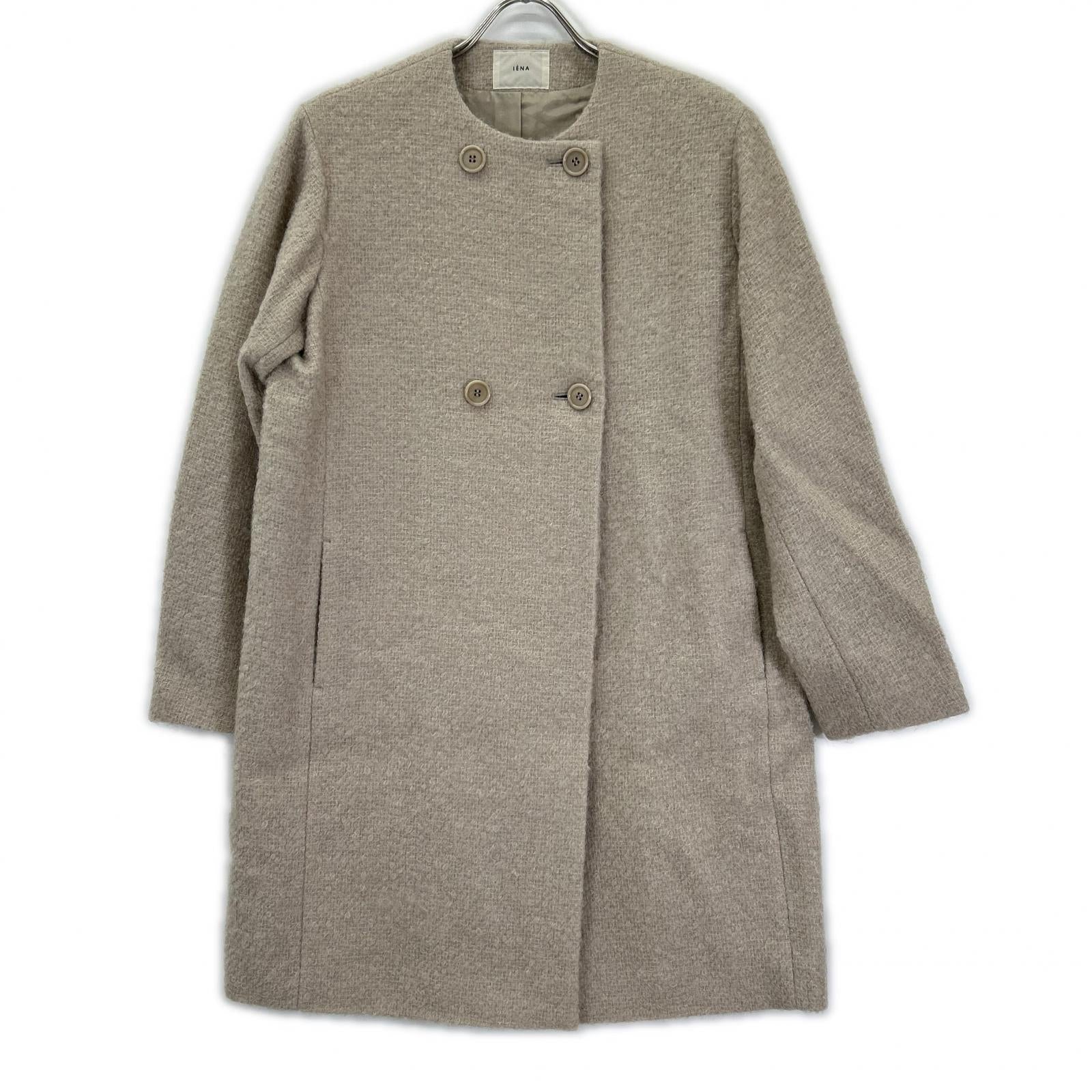 IENA イエナ 24AW ベージュ ウールモヘヤ カラーレス ループコート コート