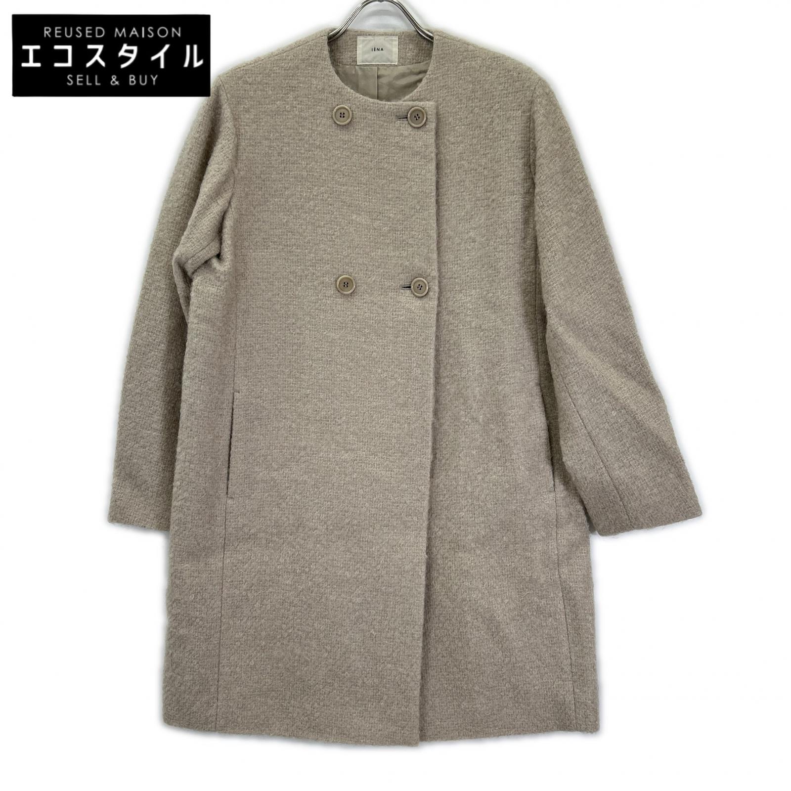 IENA イエナ 24AW ベージュ ウールモヘヤ カラーレス ループコート コート