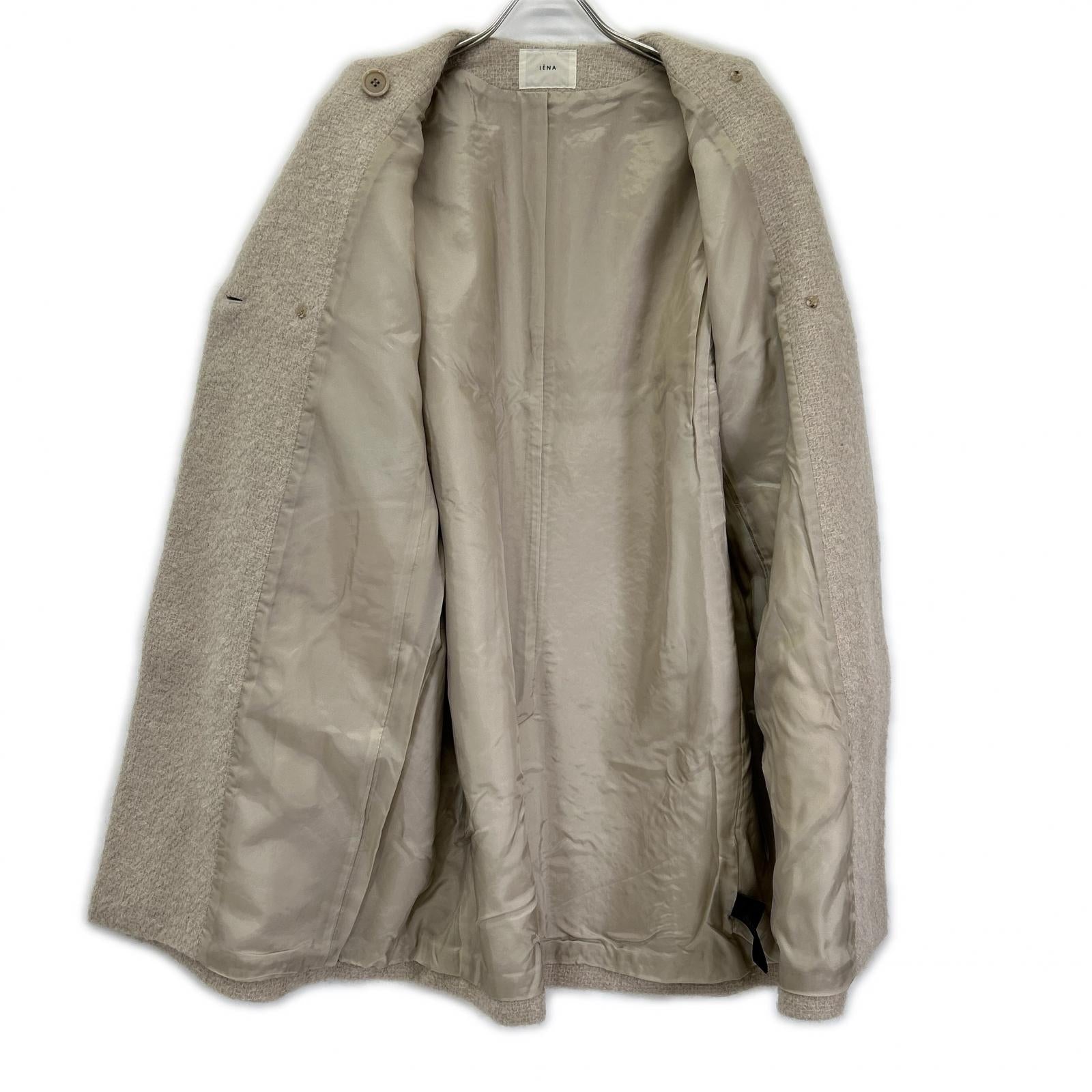 IENA イエナ 24AW ベージュ ウールモヘヤ カラーレス ループコート コート