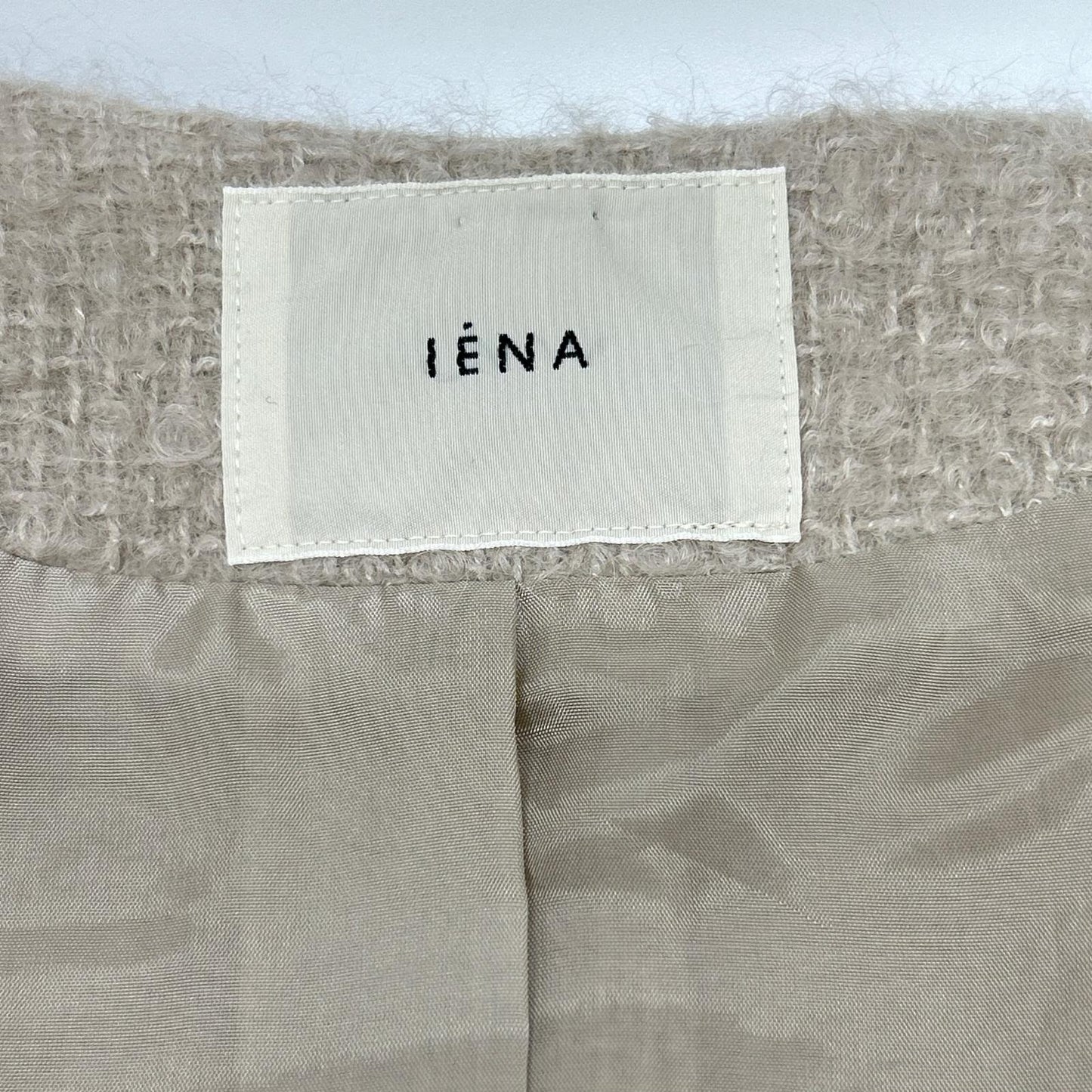 IENA イエナ 24AW ベージュ ウールモヘヤ カラーレス ループコート コート