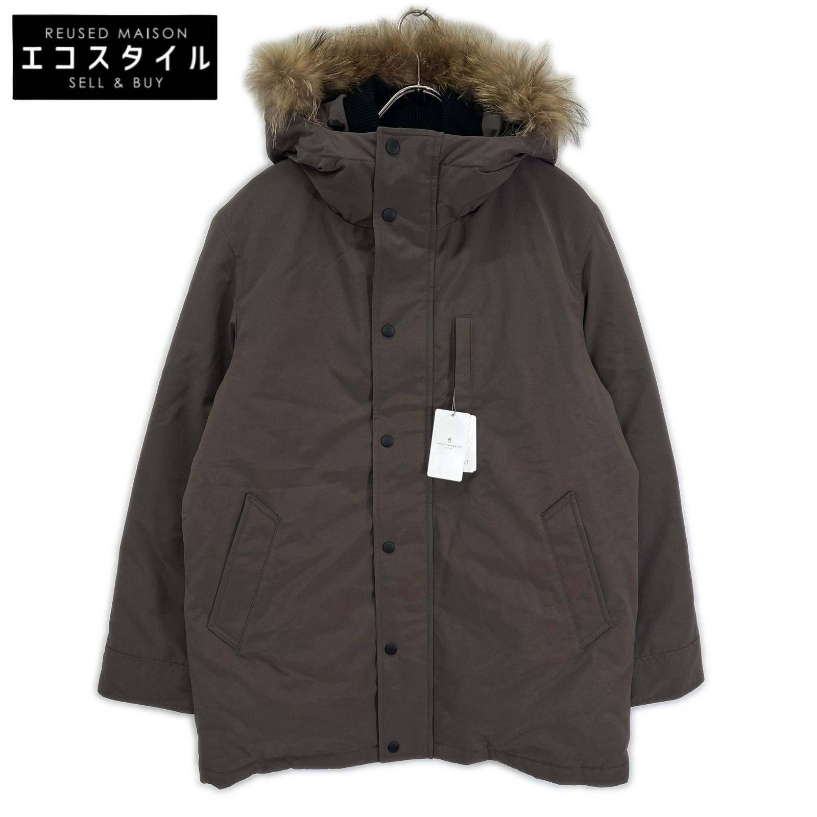a day in the life UNITED ARROWS アデイインザライフ ユナイテッドアローズ ブラウン フェイクファー フルジップ ボタンダウンコート コート
