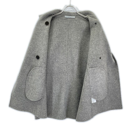 theory luxe セオリーリュクス グレー ウールカシミヤ New Motion Breton ダブルブレストコート コート