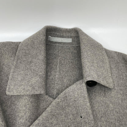 theory luxe セオリーリュクス グレー ウールカシミヤ New Motion Breton ダブルブレストコート コート
