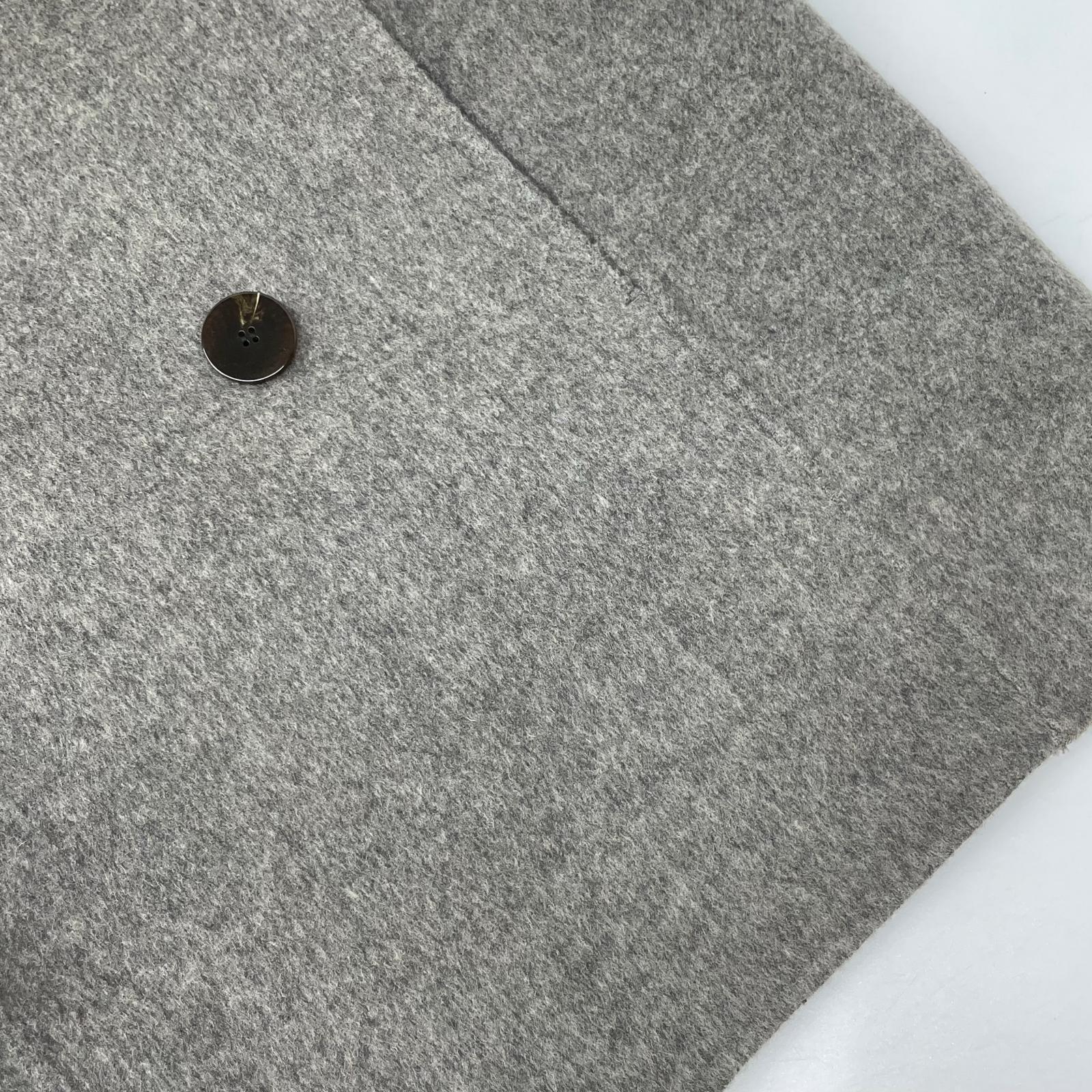 theory luxe セオリーリュクス グレー ウールカシミヤ New Motion Breton ダブルブレストコート コート