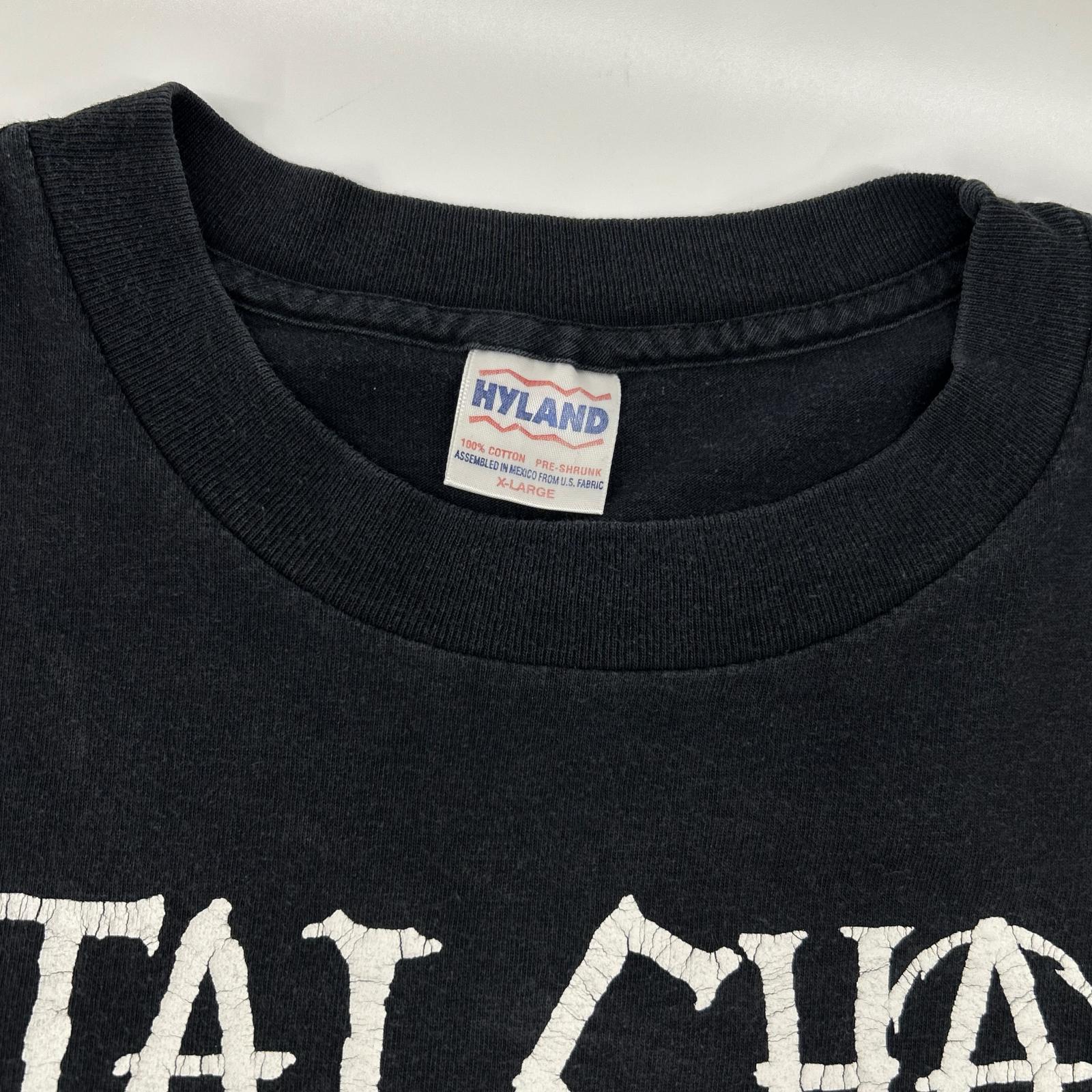 VINTAGE ヴィンテージ 【TOTAL CHAOS】00s　ブラック×ホワイト パンクプリント バンドTシャツ トップス