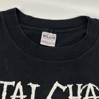 VINTAGE ヴィンテージ 【TOTAL CHAOS】00s　ブラック×ホワイト パンクプリント バンドTシャツ トップス