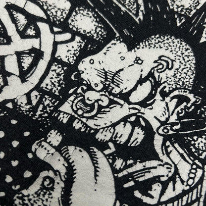 VINTAGE ヴィンテージ 【TOTAL CHAOS】00s　ブラック×ホワイト パンクプリント バンドTシャツ トップス