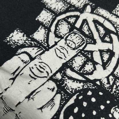 VINTAGE ヴィンテージ 【TOTAL CHAOS】00s　ブラック×ホワイト パンクプリント バンドTシャツ トップス
