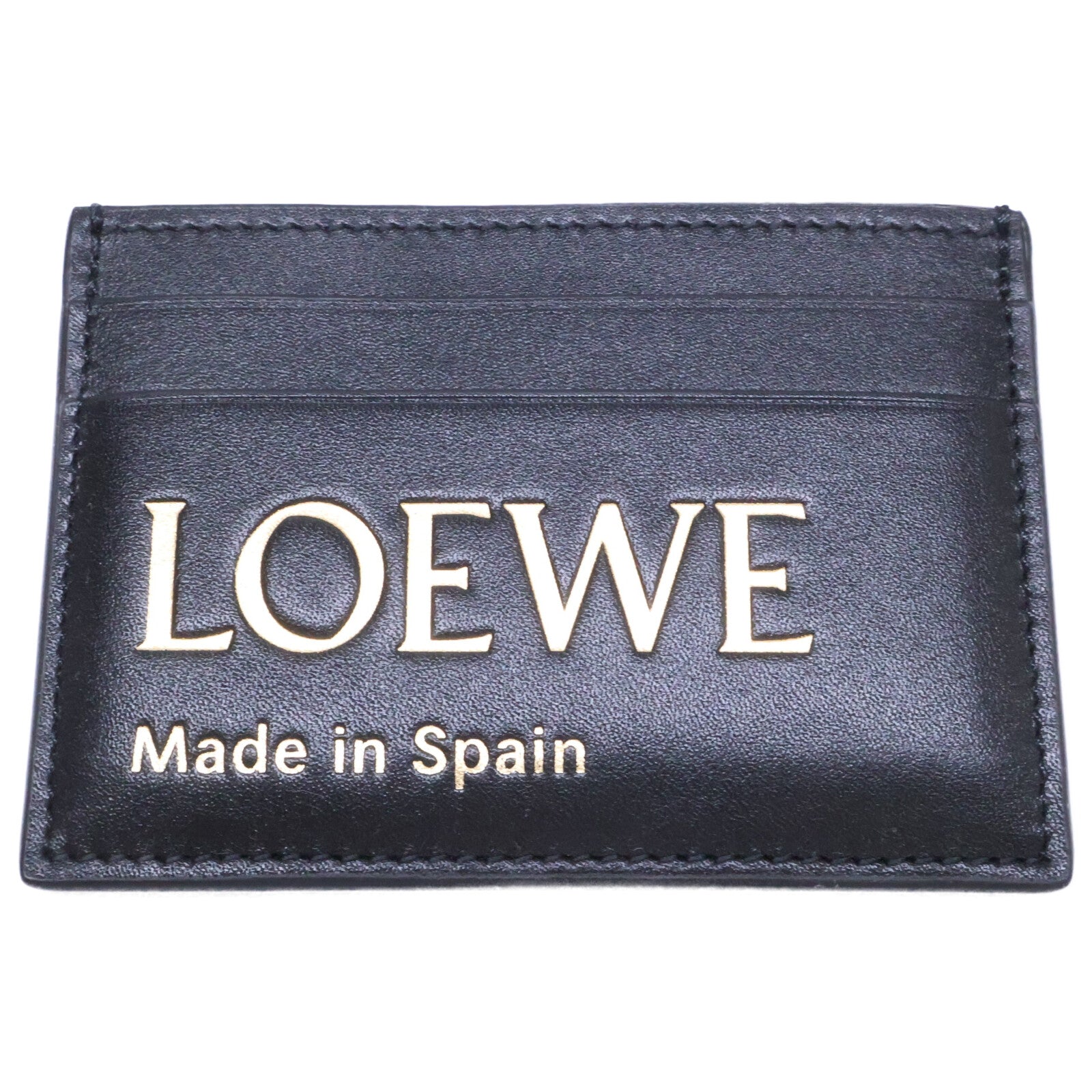 LOEWE ロエベ 【新品同様】CLE0322X01 0010946846 シャイニーナパカーフ エンボスロゴ カードケース