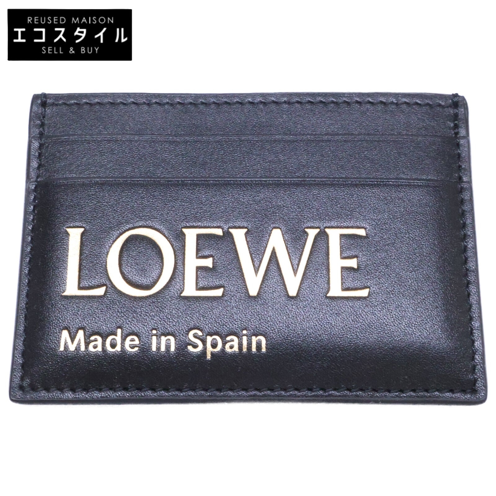 LOEWE ロエベ 【新品同様】CLE0322X01 0010946846 シャイニーナパカーフ エンボスロゴ カードケース
