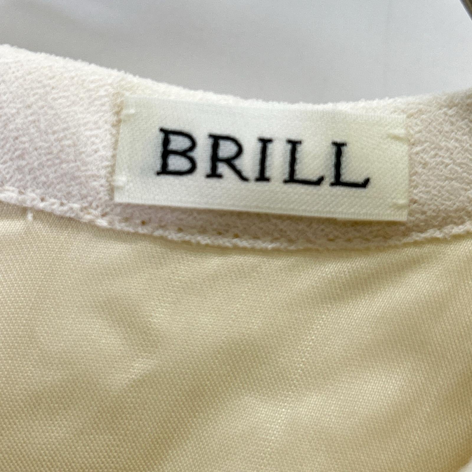 BRILL ブリル クリーム クルーネック長袖ワンピース ワンピース