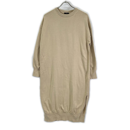 YLEVE YLEVE beige crew-neck knit dress