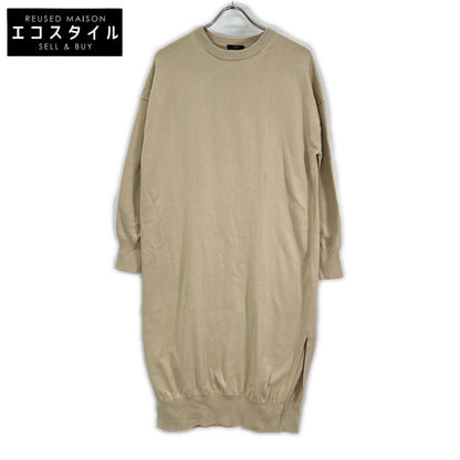 YLEVE YLEVE beige crew-neck knit dress