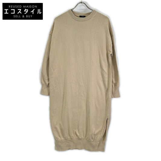 YLEVE YLEVE beige crew-neck knit dress