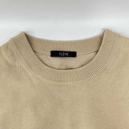 YLEVE YLEVE beige crew-neck knit dress