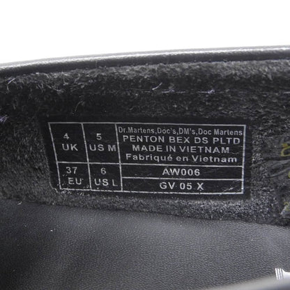 Dr.Martens ドクターマーチン 美品 PENTON BEX DS PLTD / ダブルステッチ プレート ローファー レディース ブラック UK 4 27876001 シューズ