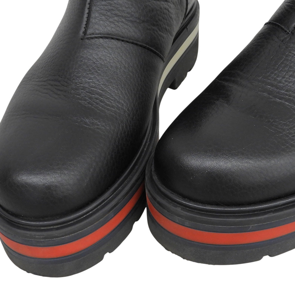 tommy jeans トミージーンズ Flag Outsole Chelsea Boot レザー シューズ レディース 黒 ブラック 36 EN0EN01069 シューズ
