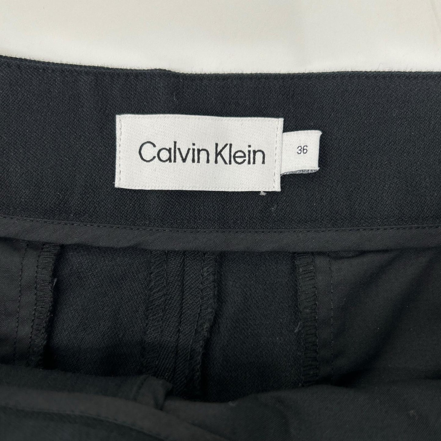 CalvinKlein カルバンクライン ブラック センタープレス シガレットパンツ ボトムス