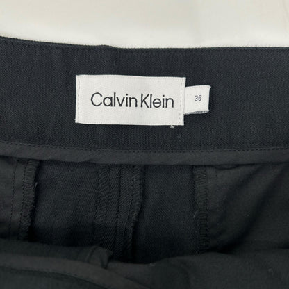 CalvinKlein カルバンクライン ブラック センタープレス シガレットパンツ ボトムス