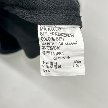 CalvinKlein カルバンクライン ブラック センタープレス シガレットパンツ ボトムス
