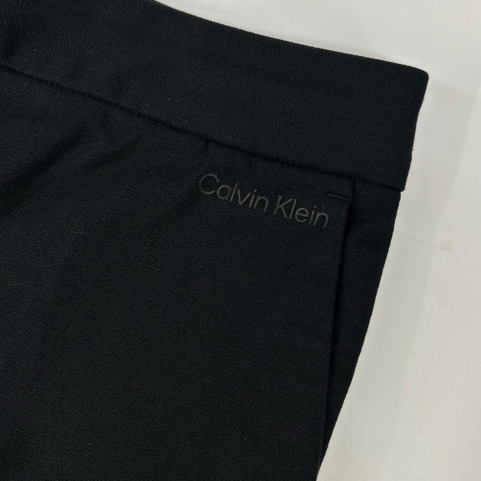 CalvinKlein カルバンクライン ブラック センタープレス シガレットパンツ ボトムス