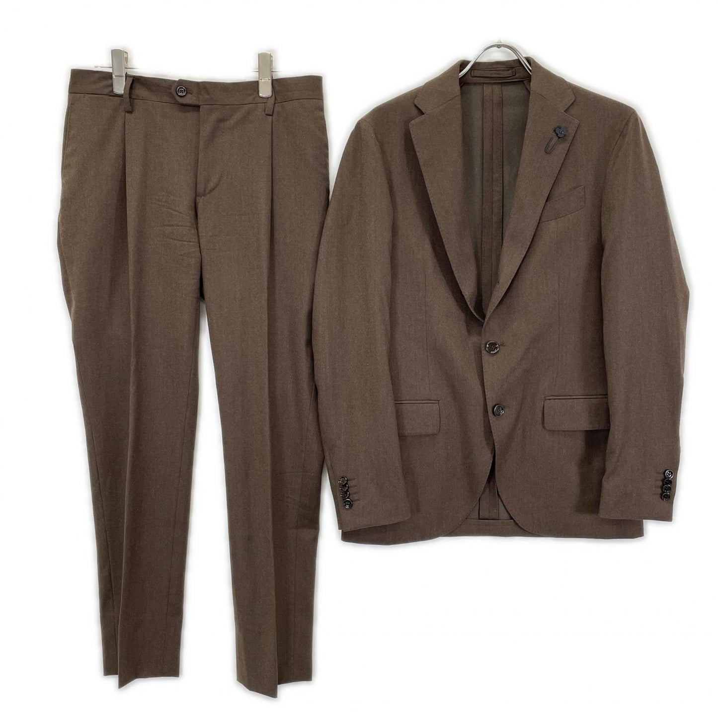 LARDINI ラルディーニ JY6107AQ ブラウン ウールカシミヤ ADVANCE/アドヴァンス 3B段返り シングルスーツ セットアップ スーツ セットアップ