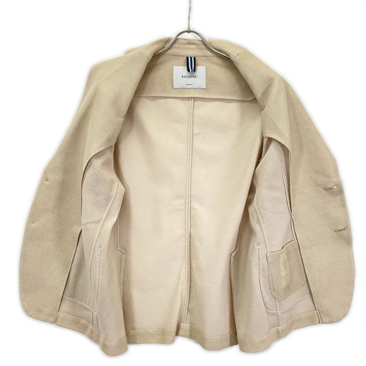 Bagutta バグッタ 11209 ライトベージュ コットン MGIAN GL 6B ダブルブレストジャケット ジャケット